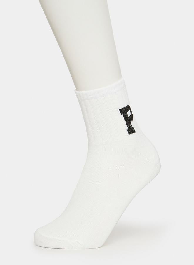 Styli Pack of 5 - Embroidered Detail Crew Socks  - Image 4