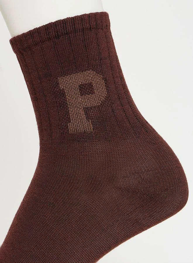 Styli Pack of 5 - Embroidered Detail Crew Socks
