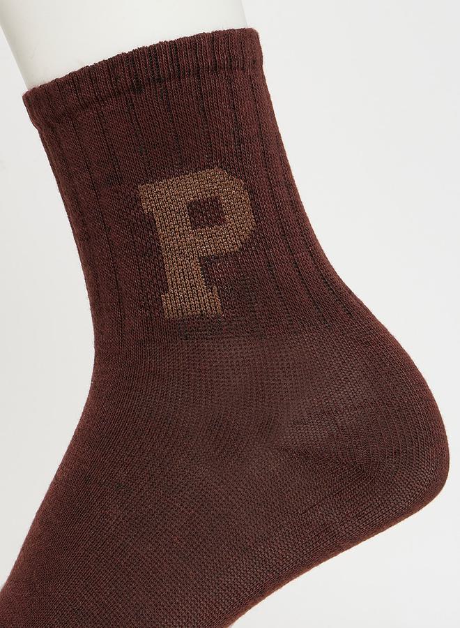 Styli Pack of 5 - Embroidered Detail Crew Socks  - Image 3