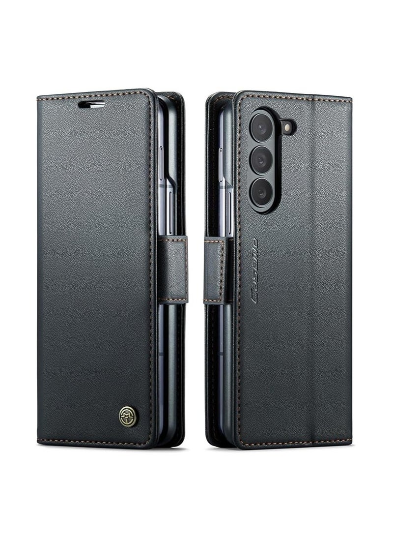 General Samsung Galaxy Z Fold 6 (2023) Case, Synthetic Leather Wallet Type Case with RFID-Blocking Card Holder, Stand Function, Shock Resistant, Samsung Galaxy Z Fold 6 Case  - Image 1