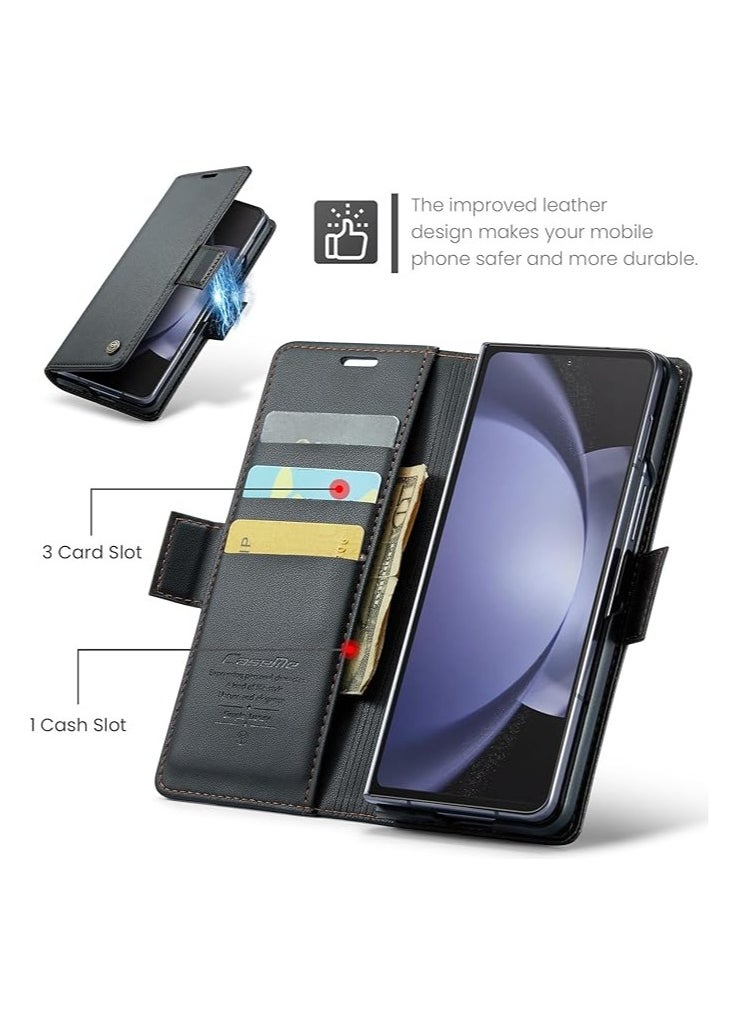General Samsung Galaxy Z Fold 6 (2023) Case, Synthetic Leather Wallet Type Case with RFID-Blocking Card Holder, Stand Function, Shock Resistant, Samsung Galaxy Z Fold 6 Case  - Image 2
