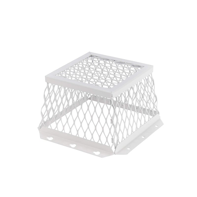 HY-GUARD HY-C RVG-DVG Stainless Steel Universal VentGuard, 100% 304 Stainless Steel Mesh, Easy Installation, 7" L x 7" W x 5" H, White Powder Coat Finish - Image 1