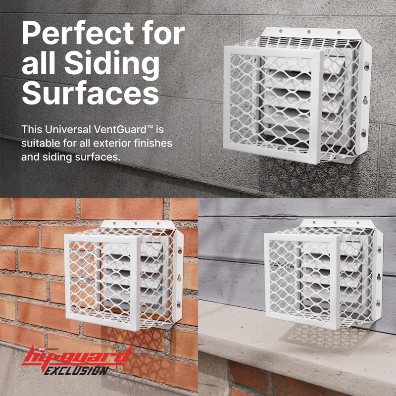 HY-GUARD HY-C RVG-DVG Stainless Steel Universal VentGuard, 100% 304 Stainless Steel Mesh, Easy Installation, 7" L x 7" W x 5" H, White Powder Coat Finish - Image 5