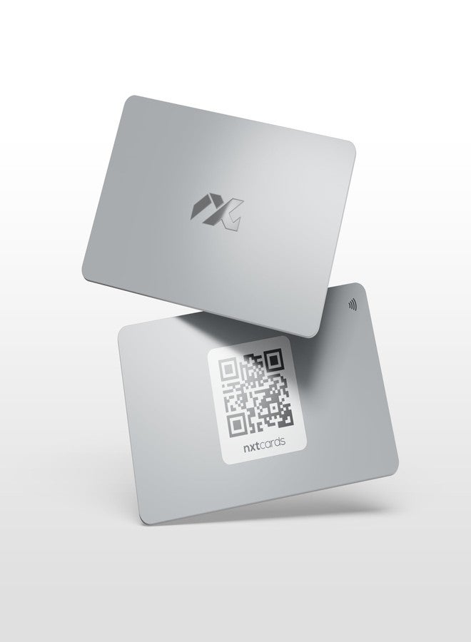 Nxt Cards Premium Business Card - NFC & QR Enabled - Grey - Digital Visiting Card - Just Tap to Share Contact - Smart Networking Card with Advanced NFC Technology - Image 3