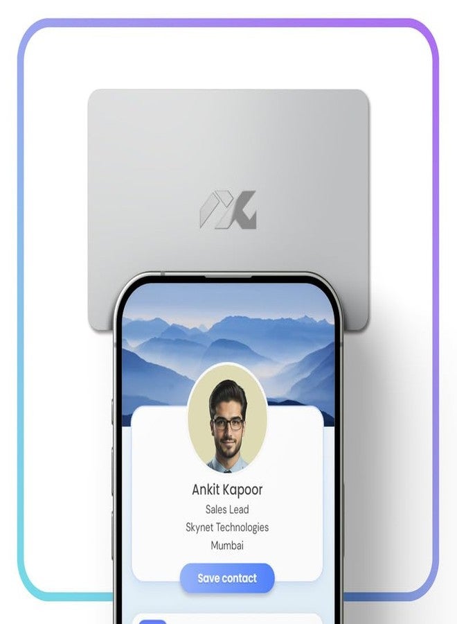 Nxt Cards Premium Business Card - NFC & QR Enabled - Grey - Digital Visiting Card - Just Tap to Share Contact - Smart Networking Card with Advanced NFC Technology - Image 1