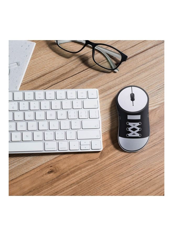 NIBEMINENT Wireless Rechargeable Sneaker Mouse Black/White  - Image 3