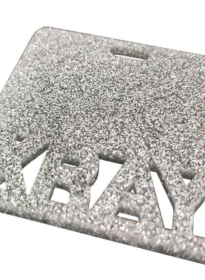 ASVP Shop X-RAY Badge Buddy - Glitter ID Card Holder for Nurses - Nursing Accessories and Gifts (Silver, Square) - Image 3