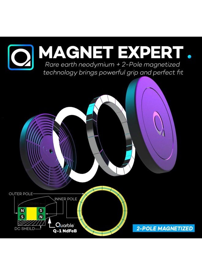 Quarble Compatible with Mag Safe Car Mount Dashboard Magnetic 360° Adjustable Phone Holder Soft Rubber Front Compatible with iPhone 16/15/ 14/13/ 12/ Pro/Pro Max No Metal Plate Needed Since 2021 - Image 3