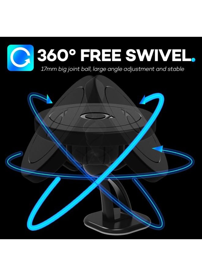 Quarble Compatible with Mag Safe Car Mount Dashboard Magnetic 360° Adjustable Phone Holder Soft Rubber Front Compatible with iPhone 16/15/ 14/13/ 12/ Pro/Pro Max No Metal Plate Needed Since 2021 - Image 5