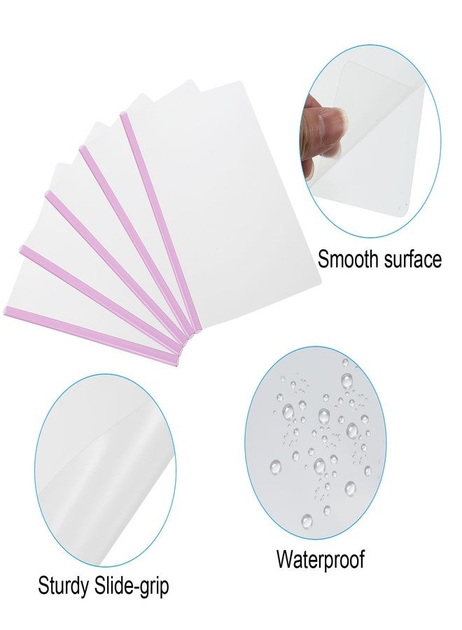PATIKIL Clear Report Covers with Sliding Bar, 10 Pcs 8 mm Slide-Grip Resume Cover 50 Sheets Capacity, A4 Presentation Folders for File, Resume, Rose - Image 4