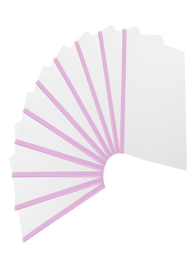 PATIKIL Clear Report Covers with Sliding Bar, 10 Pcs 8 mm Slide-Grip Resume Cover 50 Sheets Capacity, A4 Presentation Folders for File, Resume, Rose - Image 1