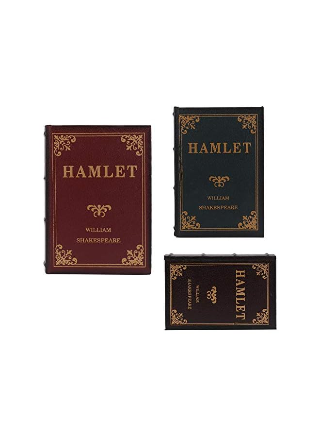 The Bros 3 عبوات صناديق كتب زخرفية خشبية عتيقة زينة كتب صندوق تخزين كتب عتيق - Image 5