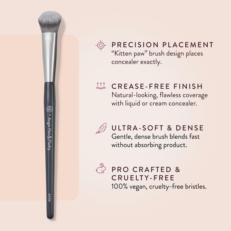 BK BEAUTY BRUSHES - ANGIE HOT & FLASHY A506 CONCEALER - Viral "Kitten Paw" Face Brush - Under-Eye Concealing and Contouring - Makeup Brushes - Image 3