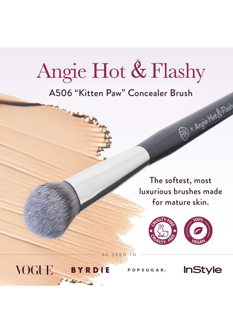 BK BEAUTY - BK Beauty Brushes - Angie hot & flashy A506 concealer - Viral Kitten Paw Face Brush - Under-Eye Concealing and Contouring - Makeup Brushes - Image 1