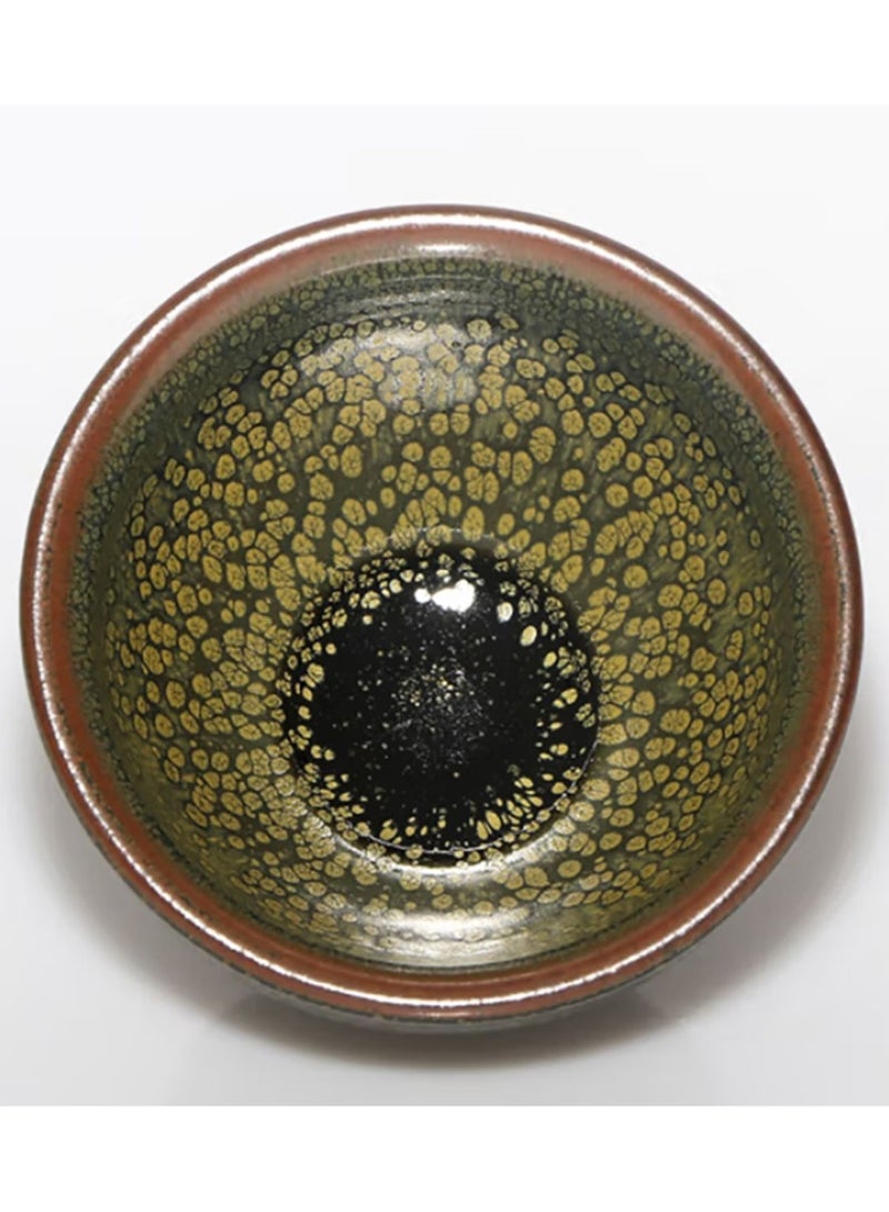 Jingke Jianzhan Tea Cup  Original Ore Glaze Exquisite One-mouth Cup , Green Partridge Small Bunch 6.8x4.5 cm - Image 2