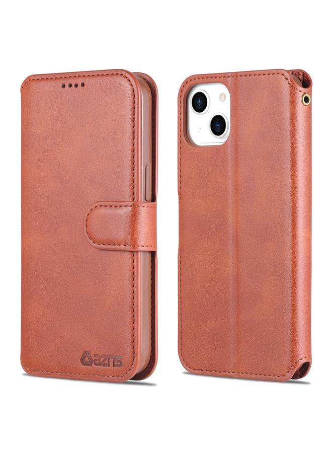 The Bros Case For iPhone 13 Calf Texture Horizontal Flip Leather Case with Holder & Card Slots & Wallet & Photo Frame