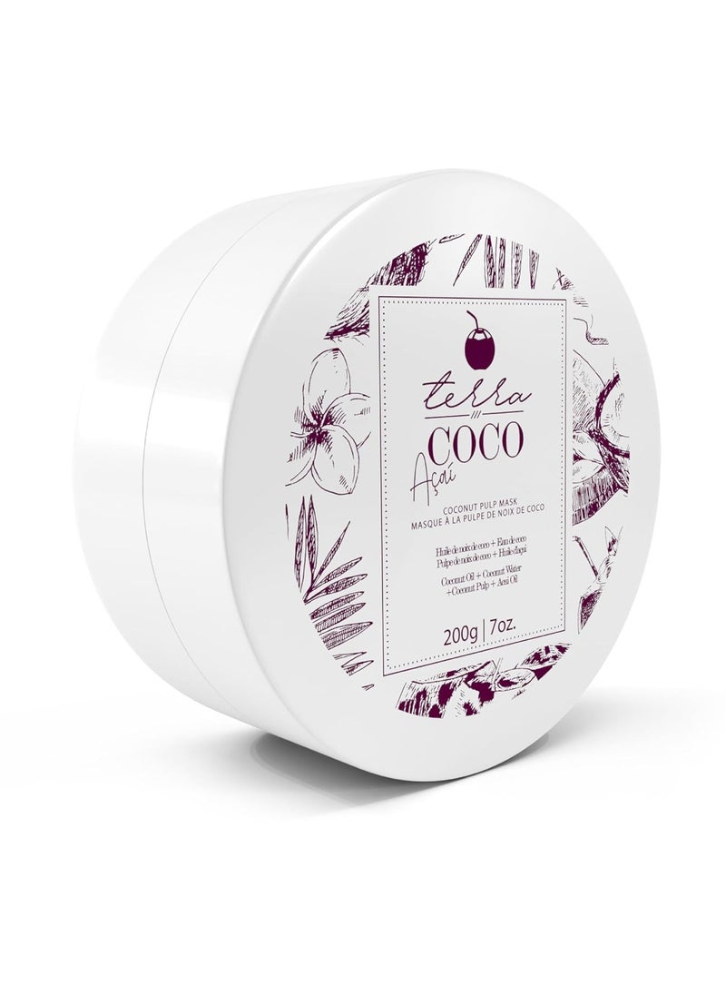 Ybera Paris Terra Coco Açai Mask | Vegan | Moisturizing and Nourishing Line for Bleached or Depigmented Hair | Ideal for Extremely Dry and Worn Damaged Hair | Removes Dead Cells | 7.0 oz  - Image 1