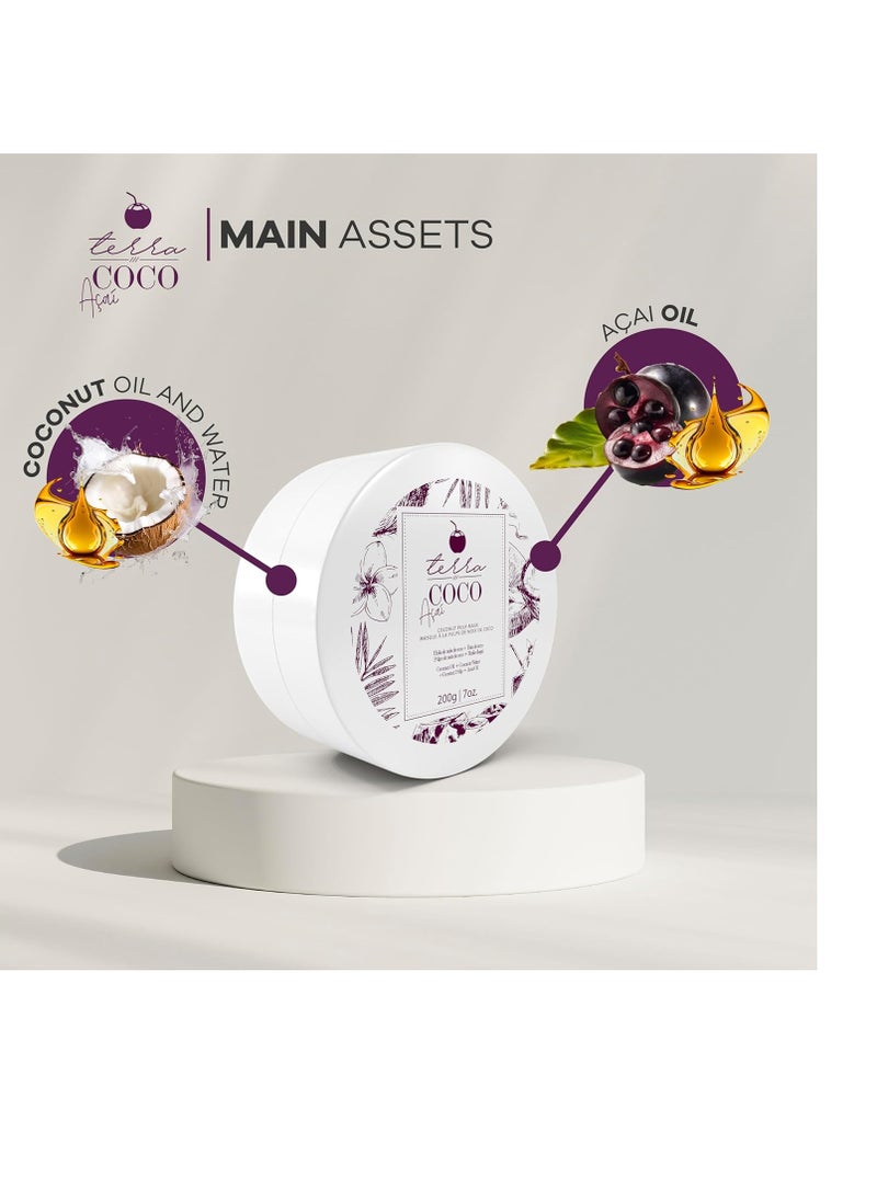 Ybera Paris Terra Coco Açai Mask | Vegan | Moisturizing and Nourishing Line for Bleached or Depigmented Hair | Ideal for Extremely Dry and Worn Damaged Hair | Removes Dead Cells | 7.0 oz  - Image 3