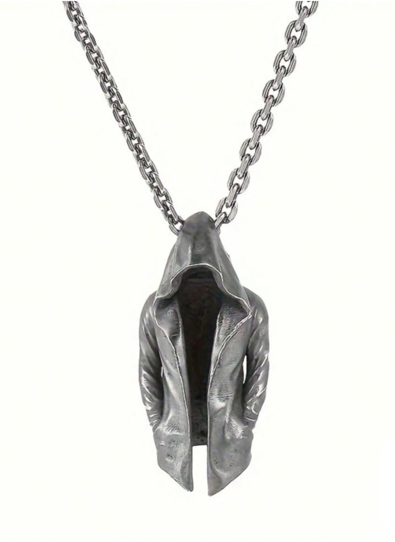 Luxury Concept Men’s Elegant Silver Plated Stainless Steel Necklace  - Image 3