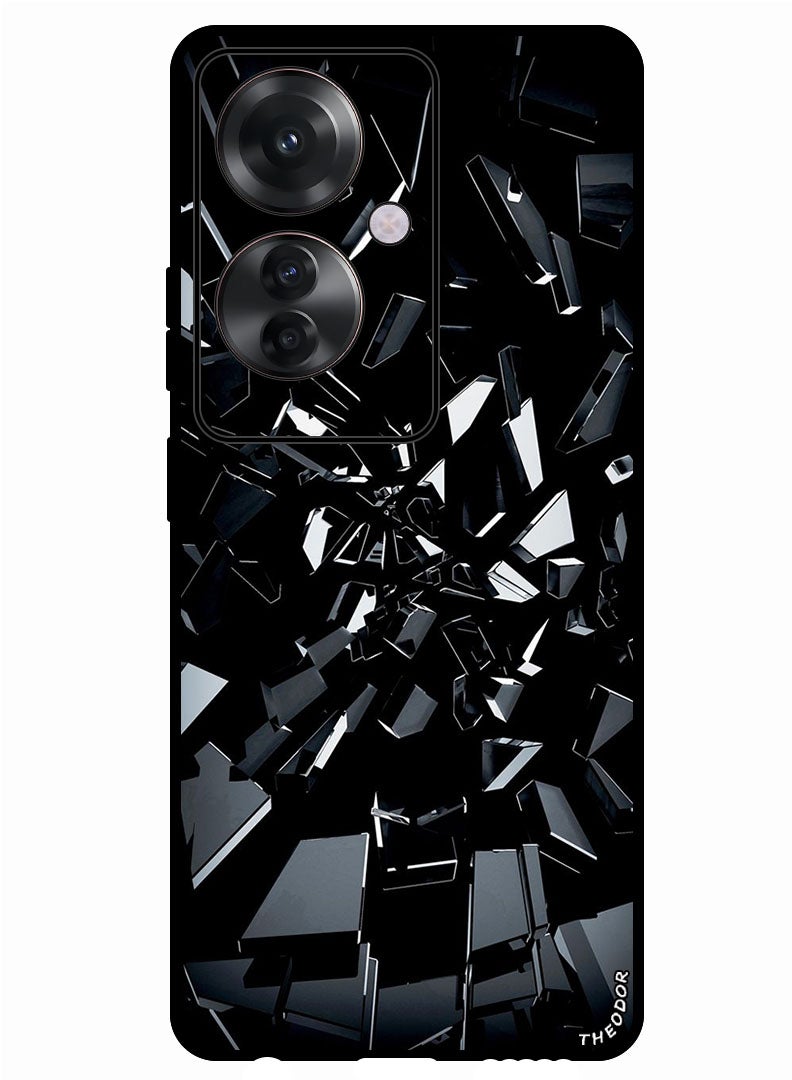 Theodor Protective Case Anti Scratch Shock Proof Bumper Cover For Oppo F25 Pro Black 1 - Image 1