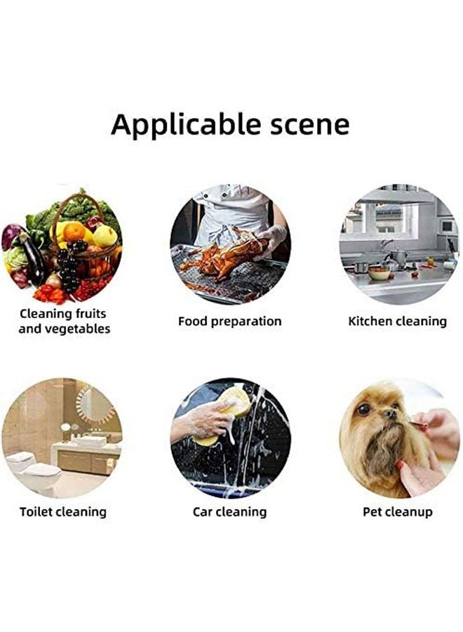 100 disposable PVC gloves, food grade vinyl transparent gloves, used for kitchen cleaning, baking catering, beauty salon protection, etc - Image 2