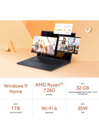 Vivobook 18 Laptop With 18 Inch WUXGA (1920x1200) Display,AMD Ryzen 7 260 Processor/16GB RAM DDR5/1TB SSD/Windows 11 Home/AMD Radeon Graphics/ Quiet Blue - view 4