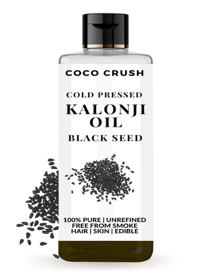 COCO CRUSH Cold Pressed Kalonji Black Seed Oil | Extra Virgin Nigella Sativa | Stimulates Hair Growth, Stops Hair Fall | 100% Pure & Natural (100ml) - Image 1