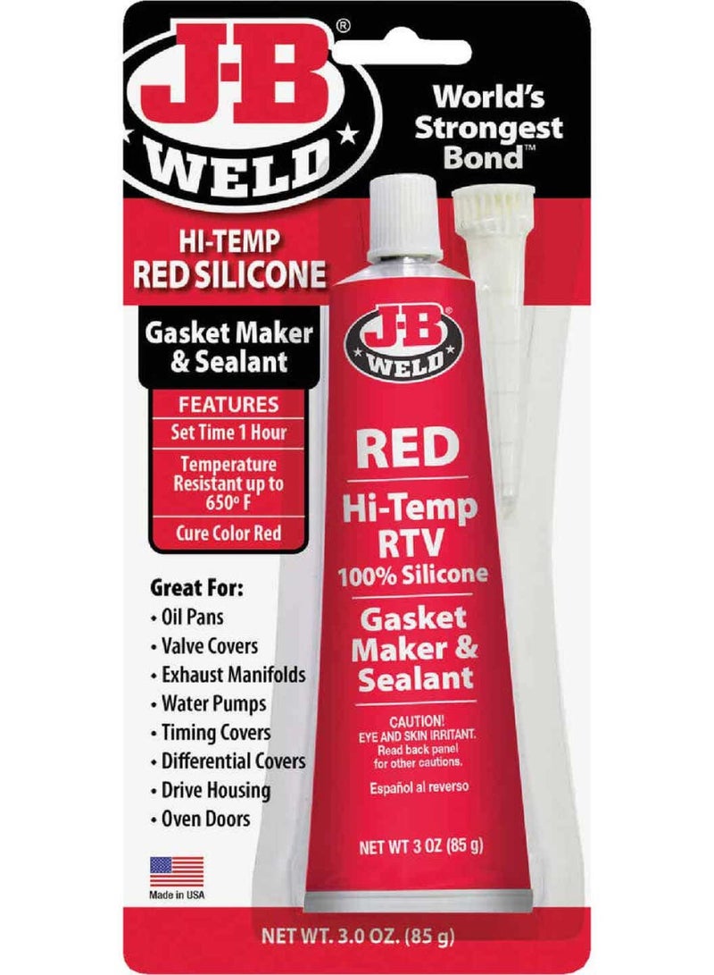 J-B WELD HI-TEMP RED SILICONE GASKET MAKER & SEALANT