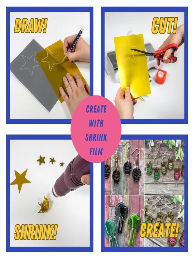 Grafix Shrink Film - 8.5"x11" Sheets, Design Your Art and Shrink It to Create Jewelry, Embellishments, Paper Crafts, Gift Tags, Ornaments and More. - Image 5