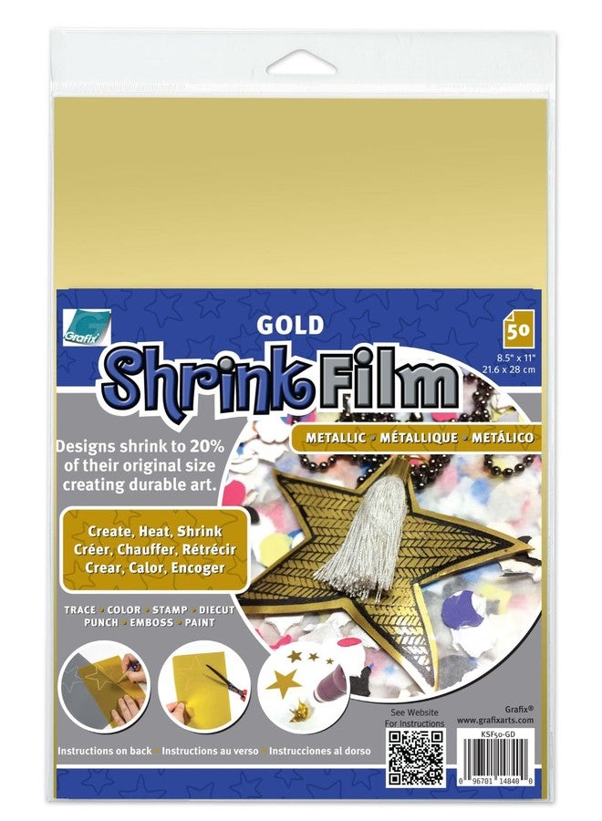 Grafix Shrink Film - 8.5"x11" Sheets, Design Your Art and Shrink It to Create Jewelry, Embellishments, Paper Crafts, Gift Tags, Ornaments and More. - Image 1