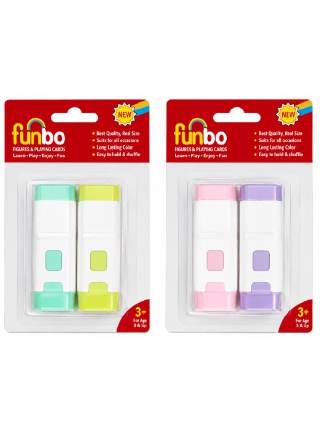 1 Piece Assorted Color Eraser in Blister Pack of 2