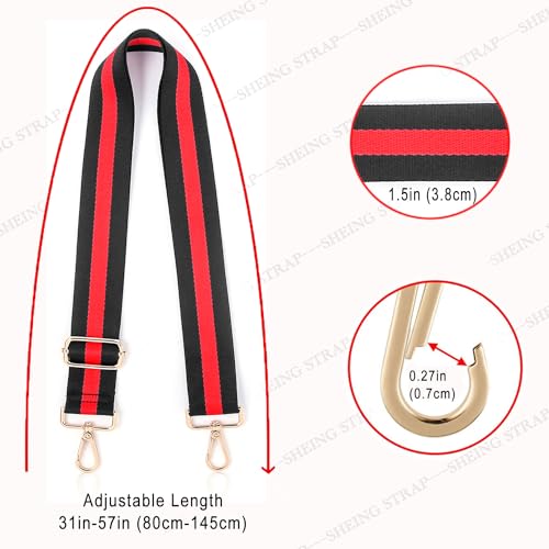 Shein Wide Shoulder Strap Adjustable Replacement Belt Guitar Style Cross Body Handbag Purse Strap - Image 5