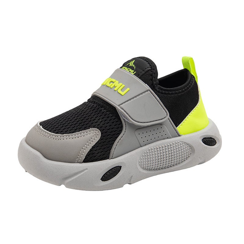 Boys'' Shoes 2025 New Autumn Casual Shoes Mesh Shoes Breathable Slip-On Children''s Shoes Kids'' Sneakers Lightweight Trendy Brand - Image 1