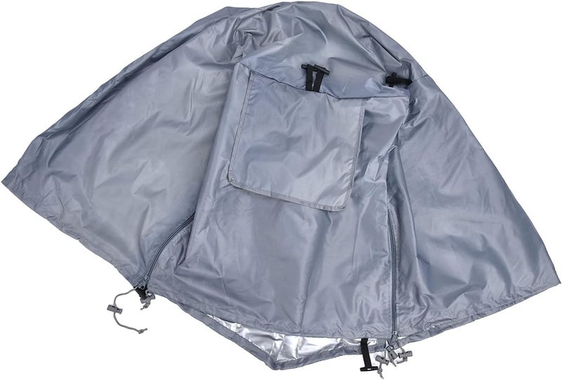 Aramox Pet Crate Cover, Sunscreen Coldproof Oxford Cloth for Dogs with Rolling Shutter Doors, Easy to and Ventilated, 124.5x84x79cm (Gray) - Image 3