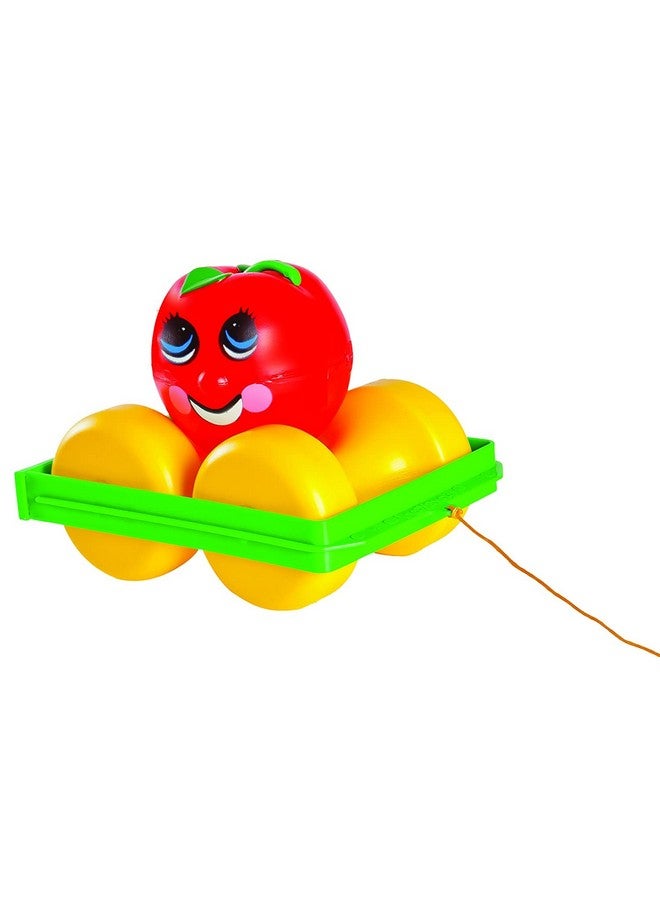 Giggles Funskool, Apple Turnover, Pull Along Toy, Encourages Walking, Rattling Sound, 12 Months & Above, Infant and Preschool Toys - Image 1
