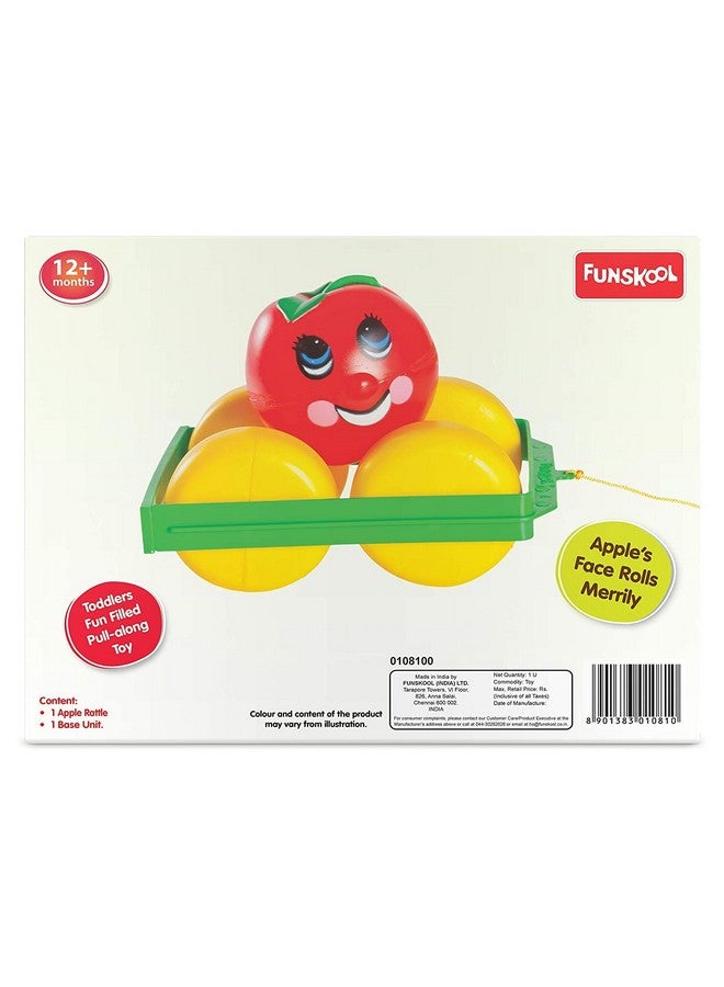 Giggles Funskool, Apple Turnover, Pull Along Toy, Encourages Walking, Rattling Sound, 12 Months & Above, Infant and Preschool Toys - Image 3