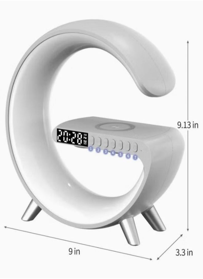 ZCM-HAPPY - Big G Shape Audio Bluetooth Speaker Atmosphere Lamp with Wireless Charger and App Control - Image 1