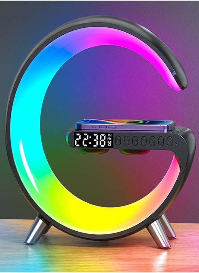 ZCM-HAPPY - Big G Shape Audio Bluetooth Speaker Atmosphere Lamp with Wireless Charger and App Control - Image 1