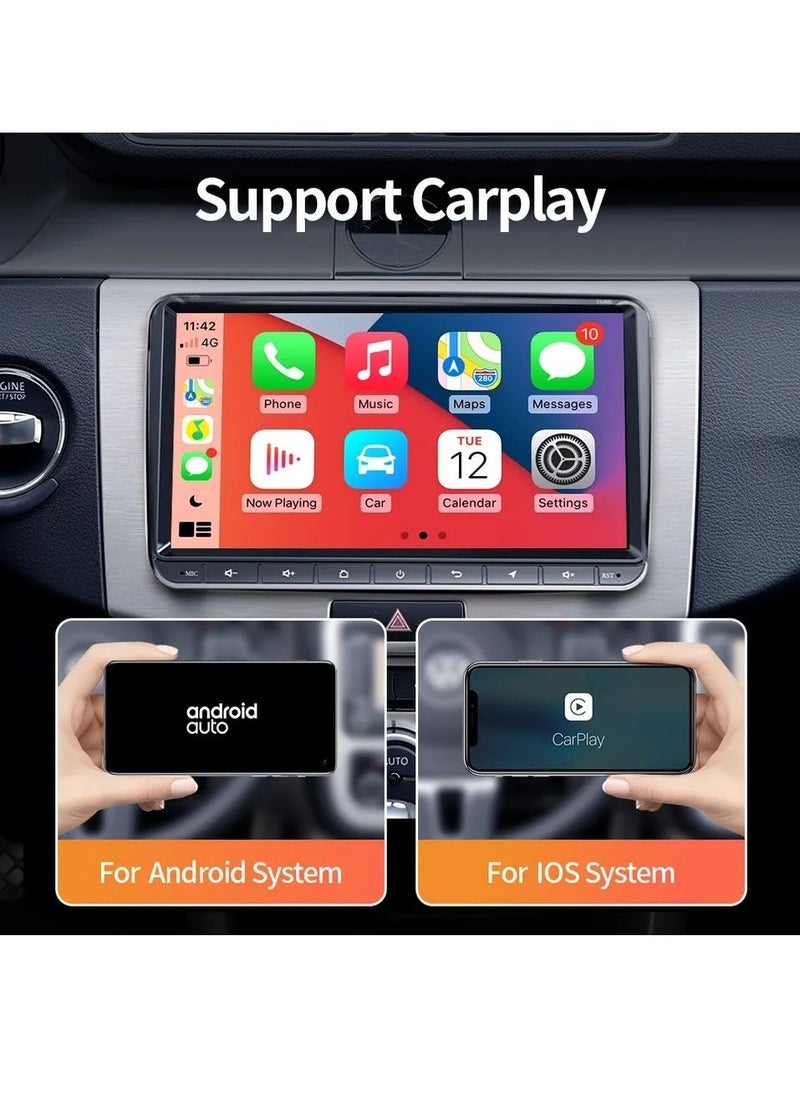 Vierex Android Screen For VW Volkswagen Passat Tiguan Golf Polo Octavia Skoda Touran 4GB RAM Support Apple Carplay Android Auto Wireless SIM Card DSP AHD Camera Included Bluetooth - Image 1