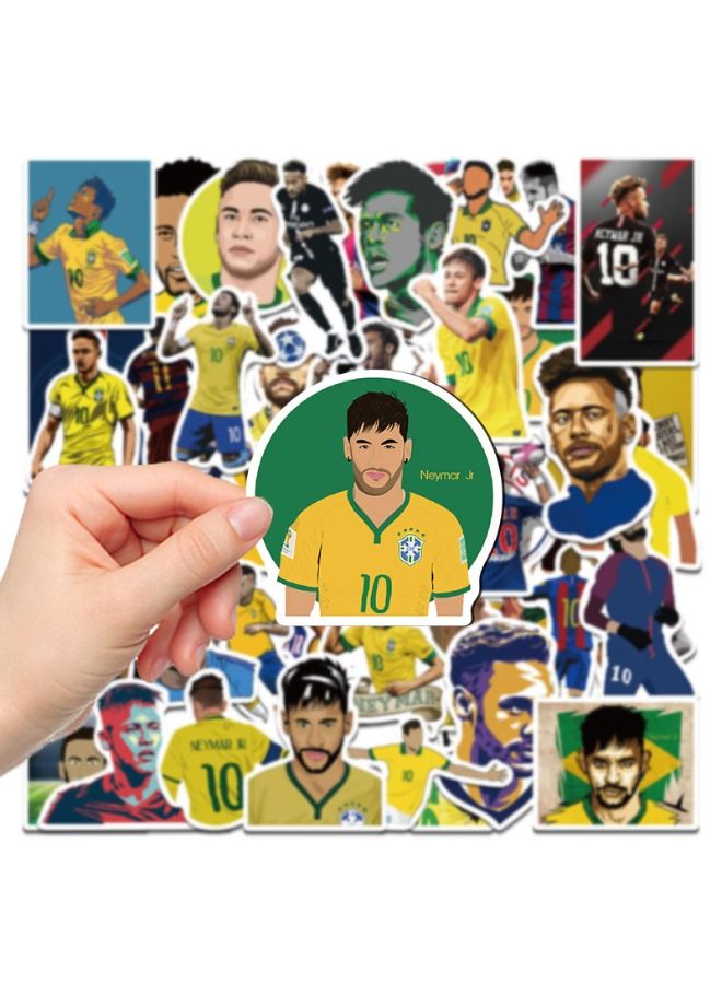 50PCS Neymar Stickers, Neymar Jr Sticker, Waterproof Soccer Stickers for Laptop,Skateboard, Water Bottles,Computer,Phone,Guitar, Stickers for Kids Teens Adult  - Image 5
