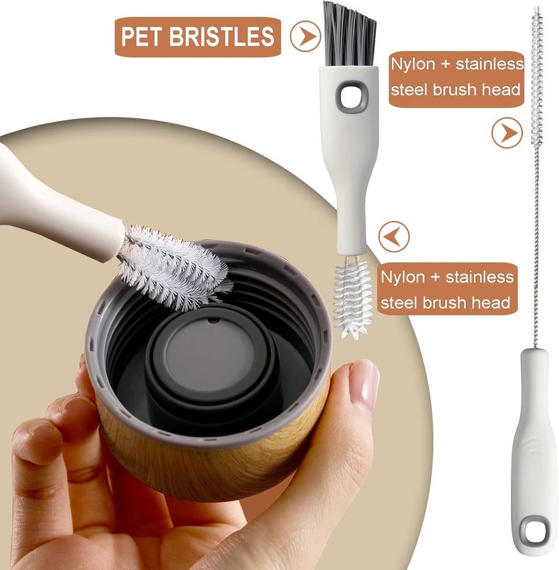 BSMstone Cup Lid Cleaning Brush Set Multifunctional Bottle Cleaning Tools Portable Gap Cleaner Kit for Baby Bottle Sippy Cup Tubes Teapot Spout - Image 4