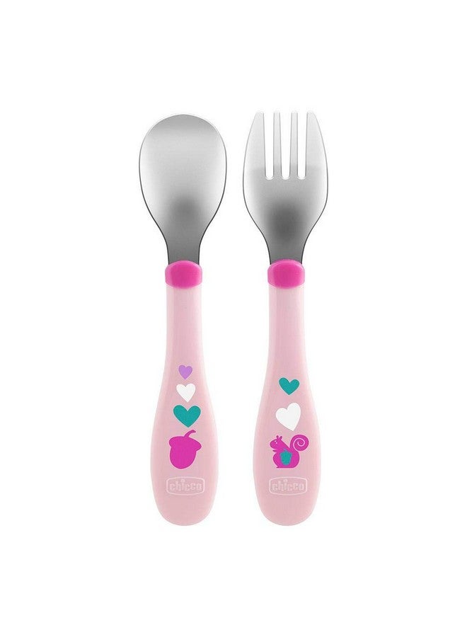Chicco Metal Cutlery Girl Neutral - Image 1