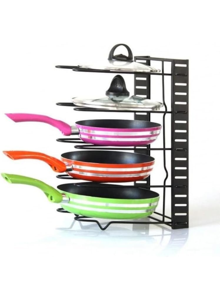 Metal Pan Pot Stand Holder Lids Rack Cupboard Kitchen Cabinet Storage Organiser - Image 2
