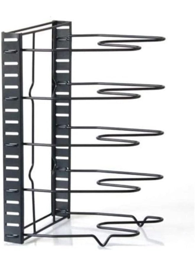 Metal Pan Pot Stand Holder Lids Rack Cupboard Kitchen Cabinet Storage Organiser - Image 1