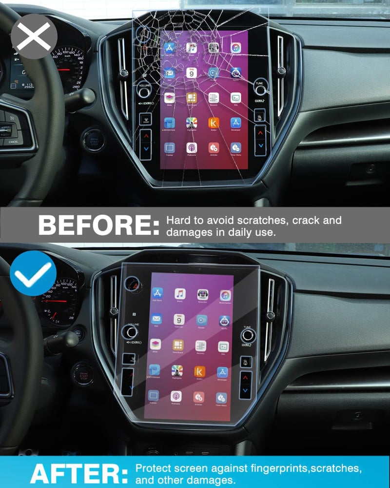 Daeiclru Screen Protector for 2022 Subaru WRX/2024 Subaru Crosstrek/2022 2023 Subaru WRX STARLINK, 11.6-inch Multimedia Navigation Tempered Glass Center Touch Screen Protector - Image 3