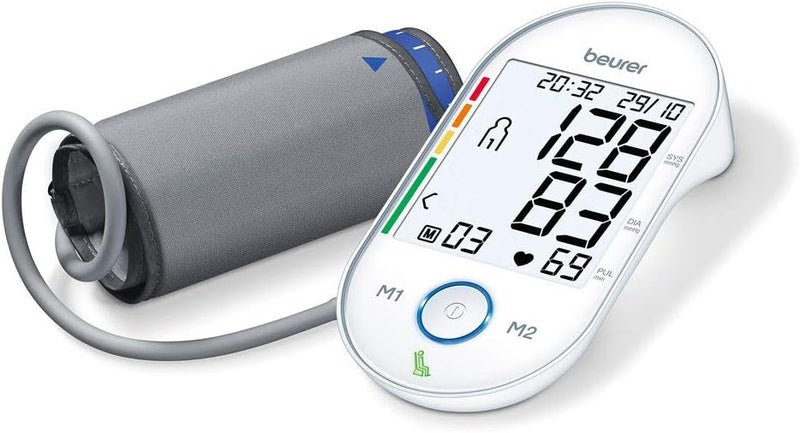 Beurer BM55 Upper Arm Blood Pressure Monitor Medical device XL upperarm cuff 2242cm HealthManager Pro USBUploader for ongoing health monitoring Arrhythmia detection - Image 1