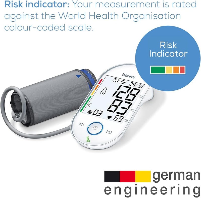 Beurer BM55 Upper Arm Blood Pressure Monitor Medical device XL upperarm cuff 2242cm HealthManager Pro USBUploader for ongoing health monitoring Arrhythmia detection - Image 5