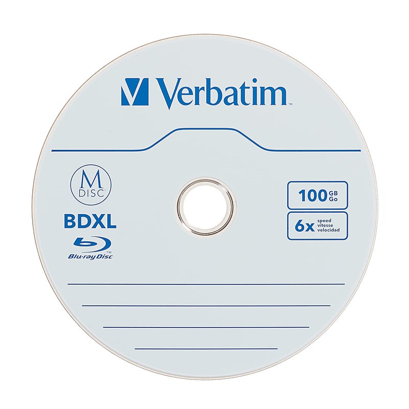 Verbatim M DISC BDXL 100GB 6X with Branded Surface Blank Blu-Ray Recordable Media â€“ 5pk Jewel Case Box,Blue - Image 2