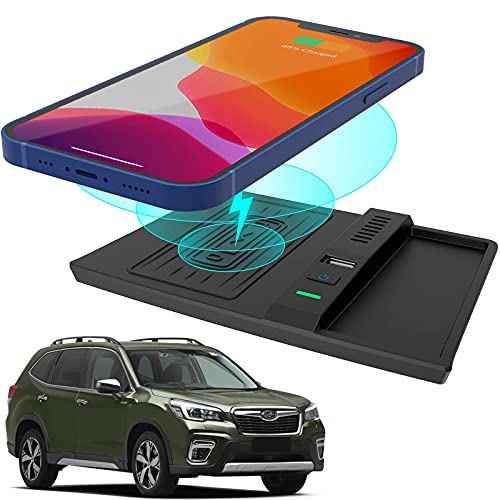 COTAZA Wireless Charger for Subaru Forester 2024 2023 2019 2020 2021 2022,for Subaru Crosstrek Accessories 2018-2023,for Subaru Impreza 2017-2023 Center Console Organizer Wireless Charging - Image 1