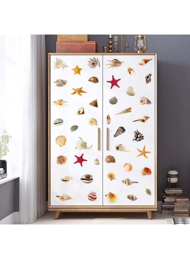 WOYINIS 3D Under The Sea Shell Wall Stickers for Bathroom Removable Scallop Starfish Wall Decals for Kids Rooms Peel & Stick Wall Decor for Living Room Bedroom Nursery Furniture Decoration - Image 3